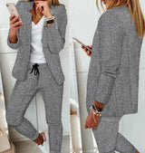 New Plaid Casual Women'S Straight Trousers Suit