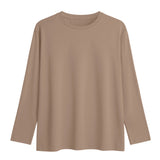 T Shirts for Women Oversized Long Sleeve Basic Crewneck Tee Fall Winter Casual Blouses, Sizes S-3XL