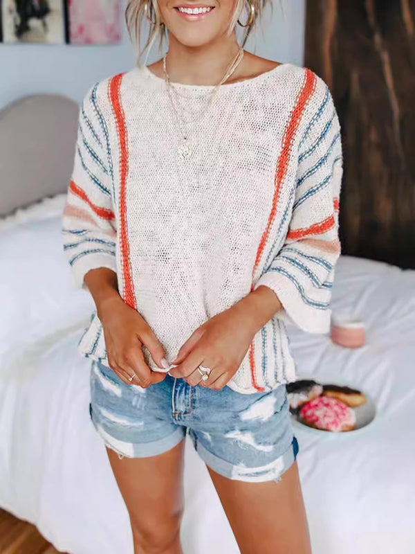 Top Bell Sleeve European and American Sweater Women