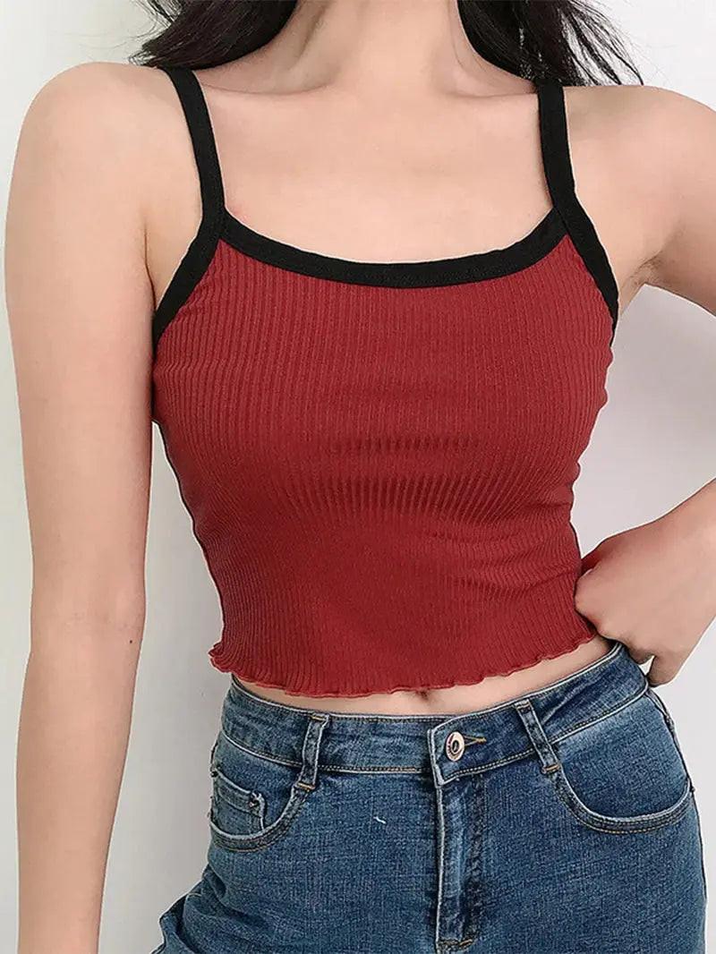 Strapless Fitted Crop - structured strapless silhouette with contrast trim