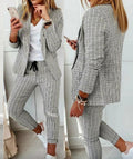 Plaid Straight Leg Trousers