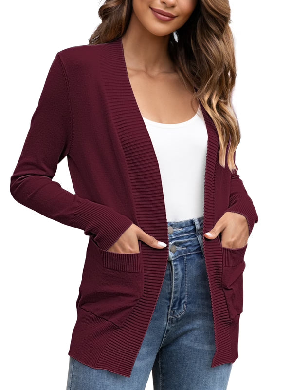 Drape Knit Cardigan - open-front cardigan with natural flowing drape