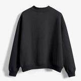 Womens Sweatshirts Oversized Crewneck Pullover Hoodies Trendy Cute Long Sleeve Drop Shoulder Solid Color Sweater Tops Black M
